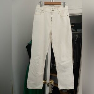 MANGO 100% cotton white jeans